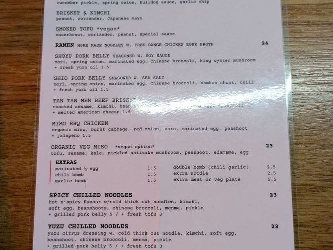 food menu