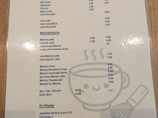 drinks menu